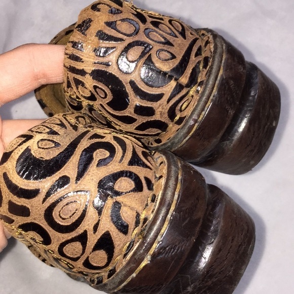 b.o.c clogs leather upper brown sz 7 - Picture 5 of 7